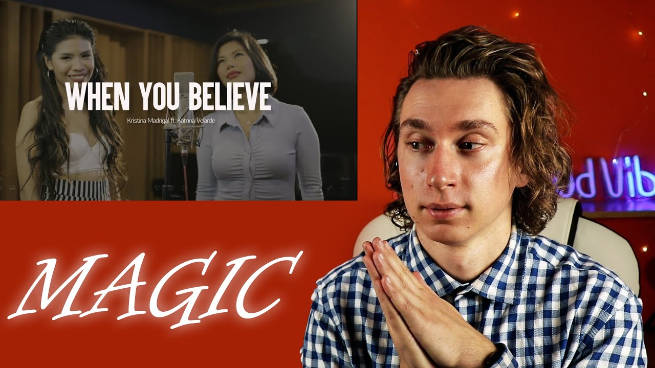 KRISTINA MADRIGAL ft. KATRINA VELARDE - WHEN YOU BELIEVE | Singer Reacts!