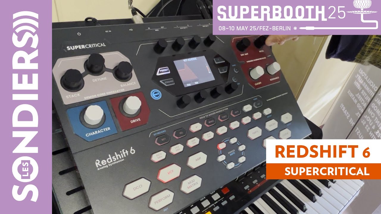 SUPERCRITICAL REDSHIFT 6 : synthé polyphonique 6 voix (et un gros son) - SUPERBOOTH 2025