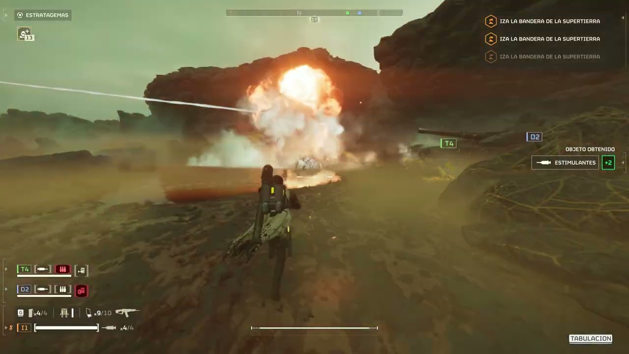 HELLDIVERS 2 misssion bandera con darkcloud vs terminidos