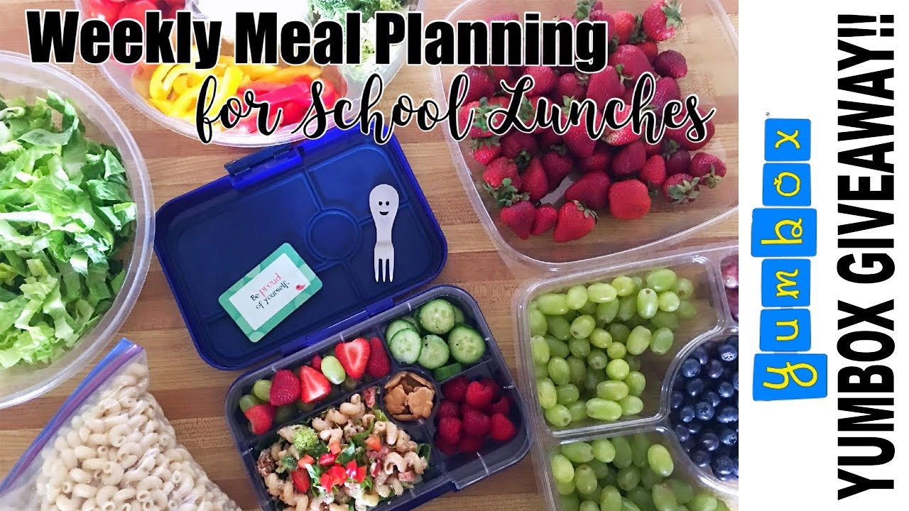 Weekly Meal Planning for School Lunches *YUMBOX GIVEAWAY