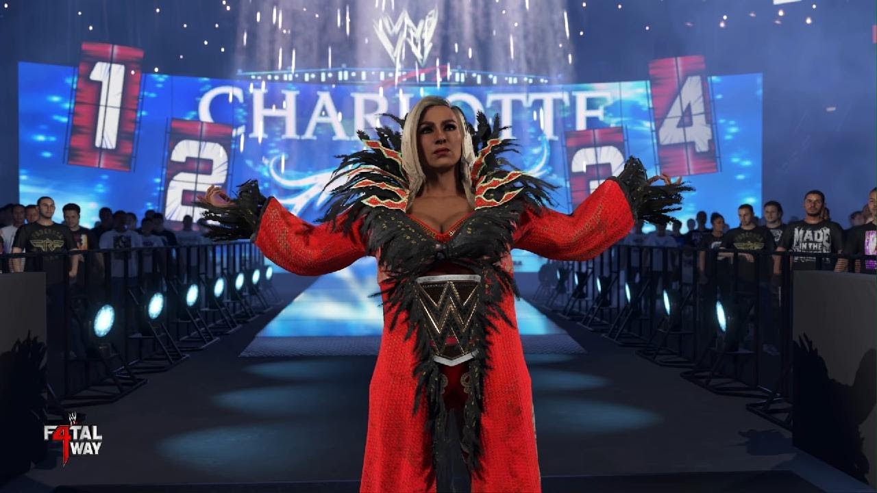 WWE 2K24 Fatal 4 Way Womens champion Charottle vs Cargil Vs Belair Vs Jax