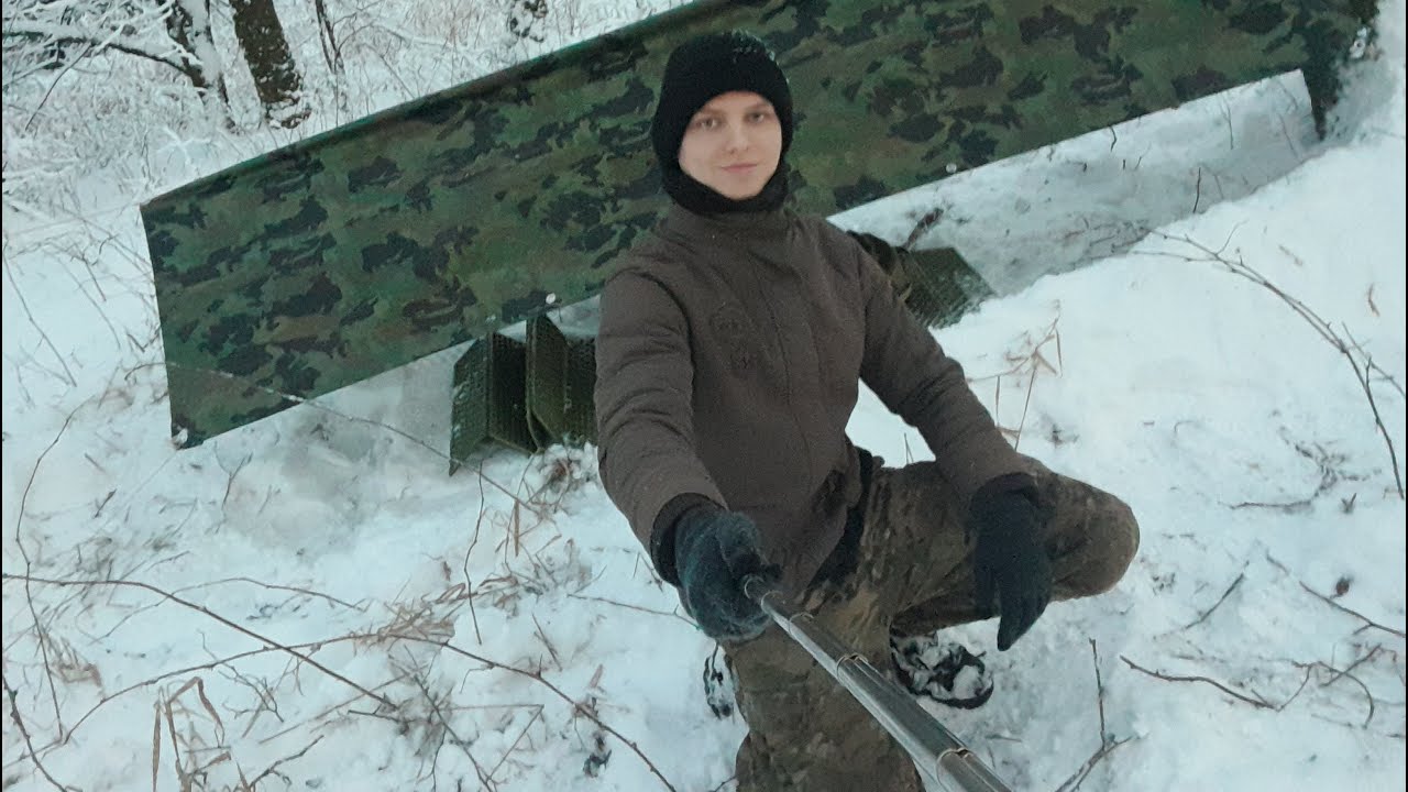 24h überleben im Schnee Winter Biwak Overnighter bei -7°