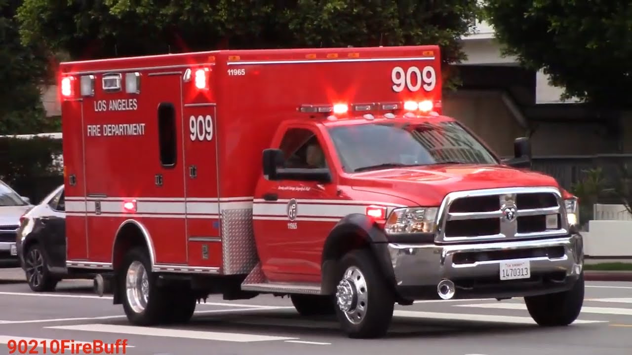 LAFD Rescue 909 Responding