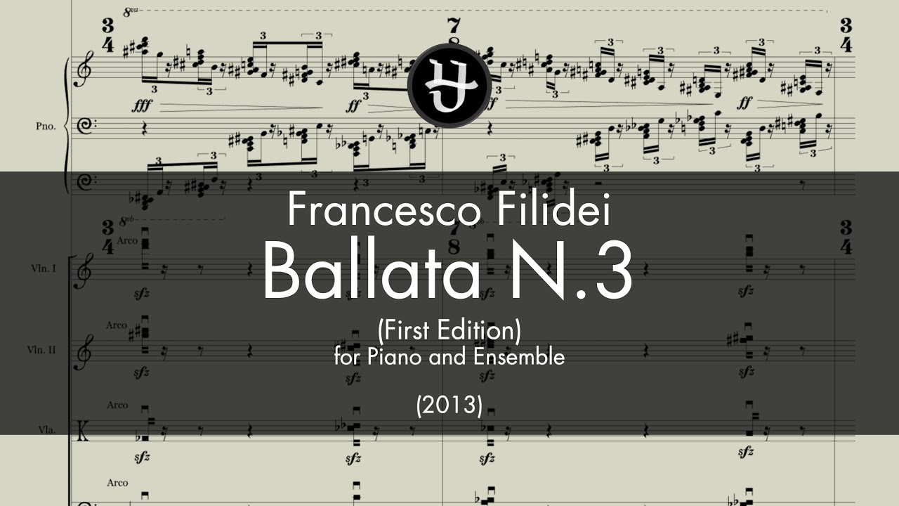 Francesco Filidei : Ballata N.3 (2013, First Edition)