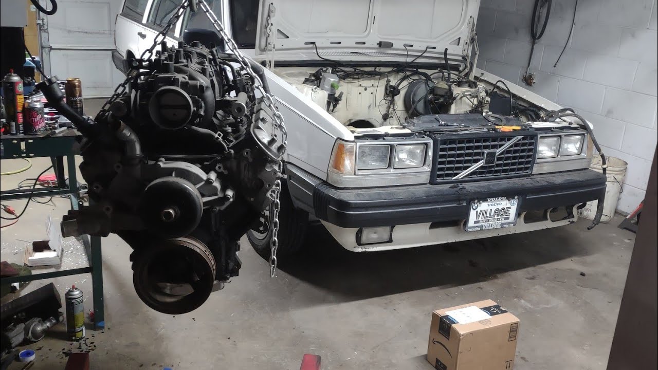 Volvo 740 ls swap pt1(out with the old and initial mockup)