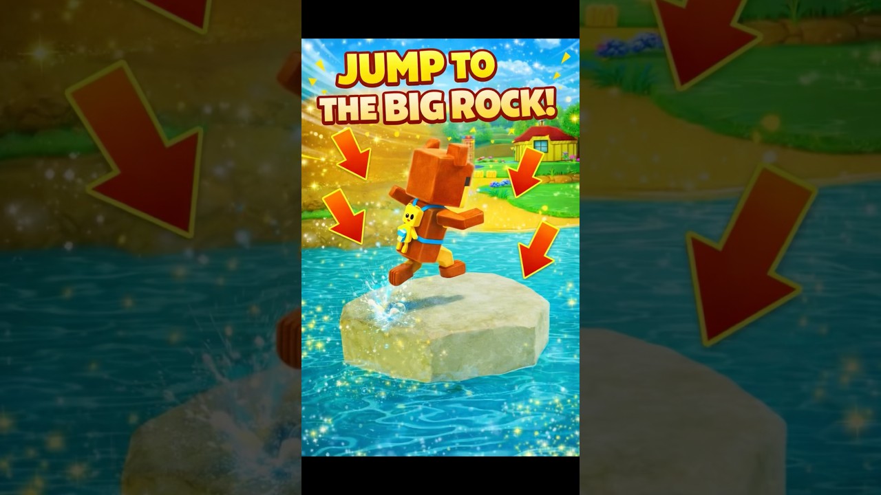 Bear Adventure Bad Day when jumping over a big rock #superbearadventure