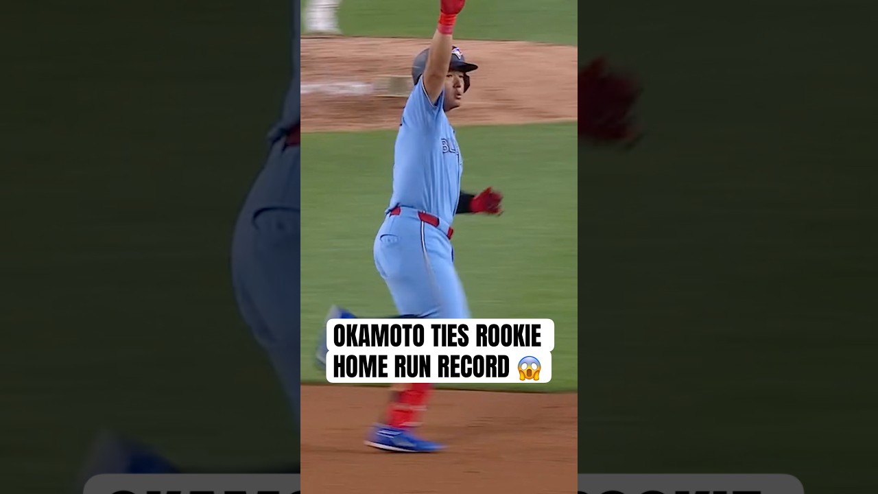 A HISTORIC SEASON FOR KAZUMA OKAMOTO AS HE TIES THE BLUE JAYS&rsquo; ROOKIE HOME RUN RECORD🤯 #MLB