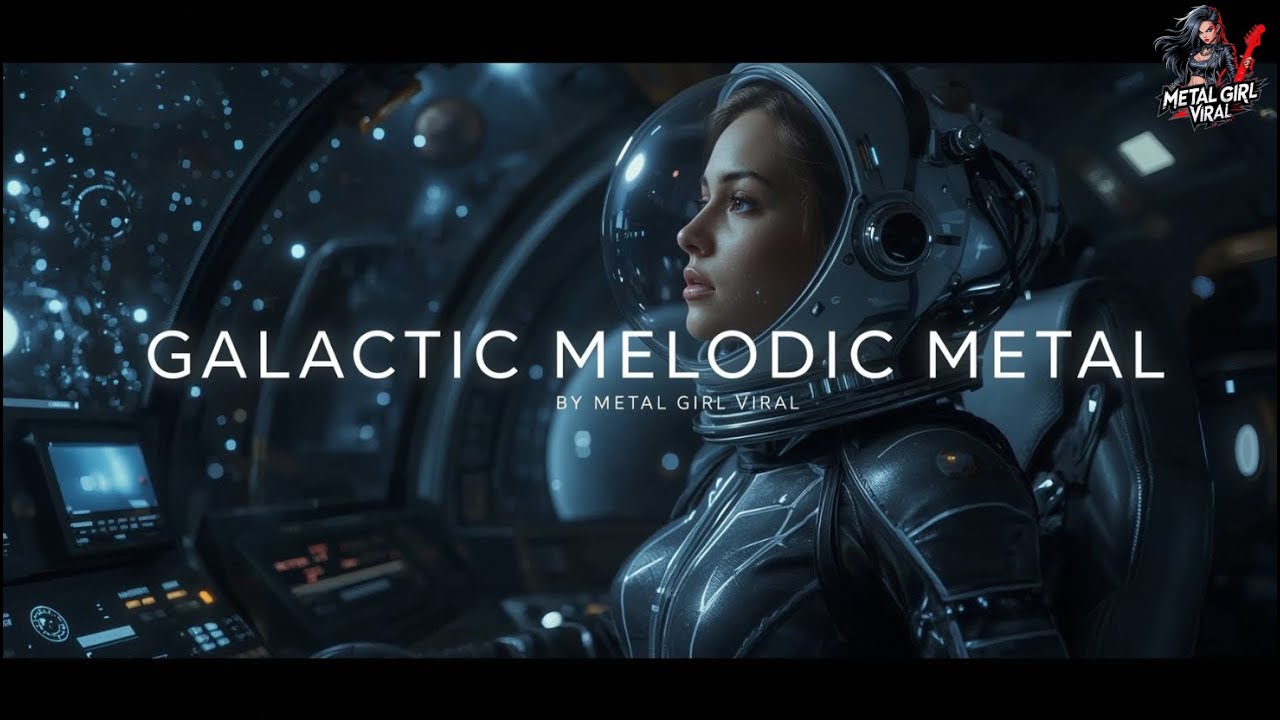 4 Hours 🚀 Galactic Voyage: Instrumental Melodic Metal for Cosmic Focus | Metal Girl Viral