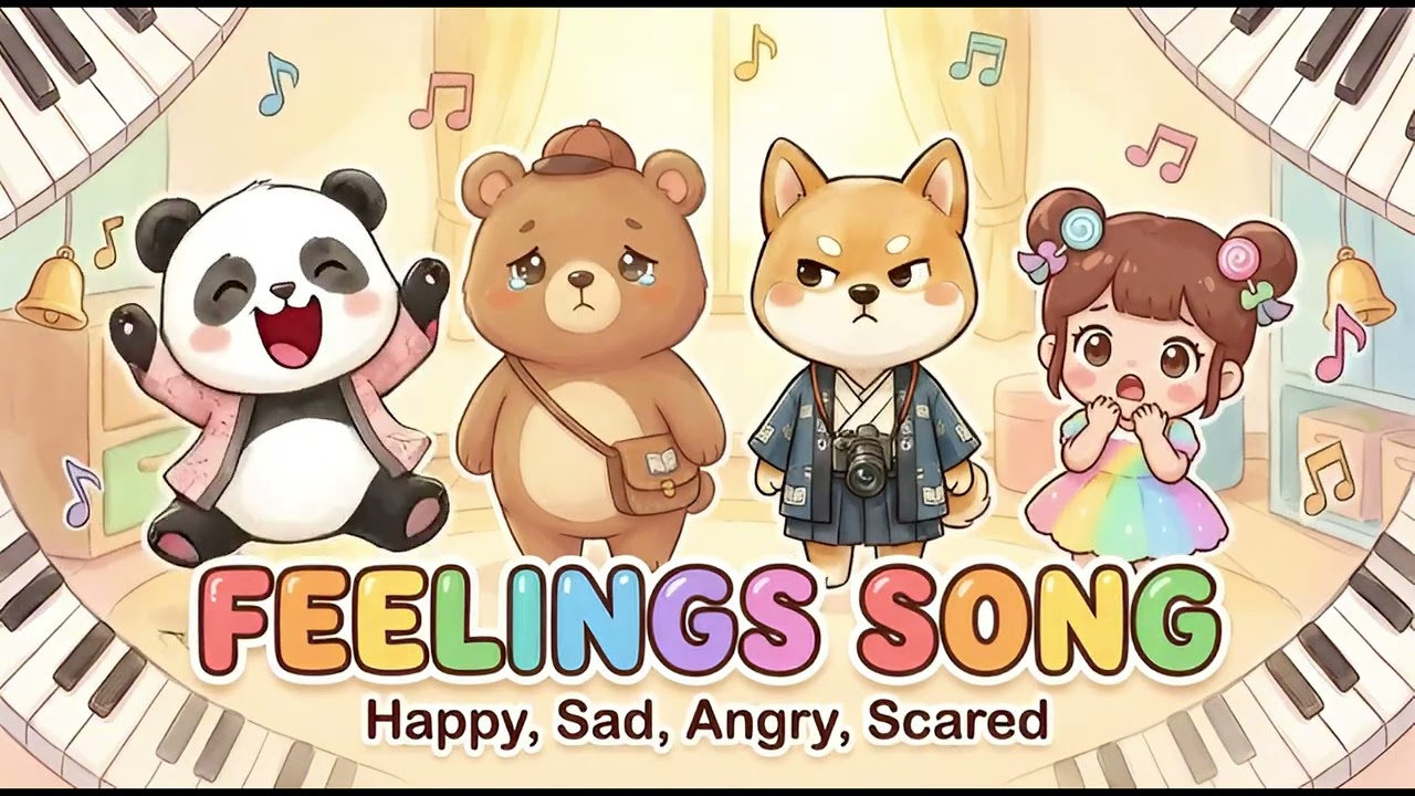 Feelings Song | Happy Sad Angry Scared | Emotional Learning for Kids