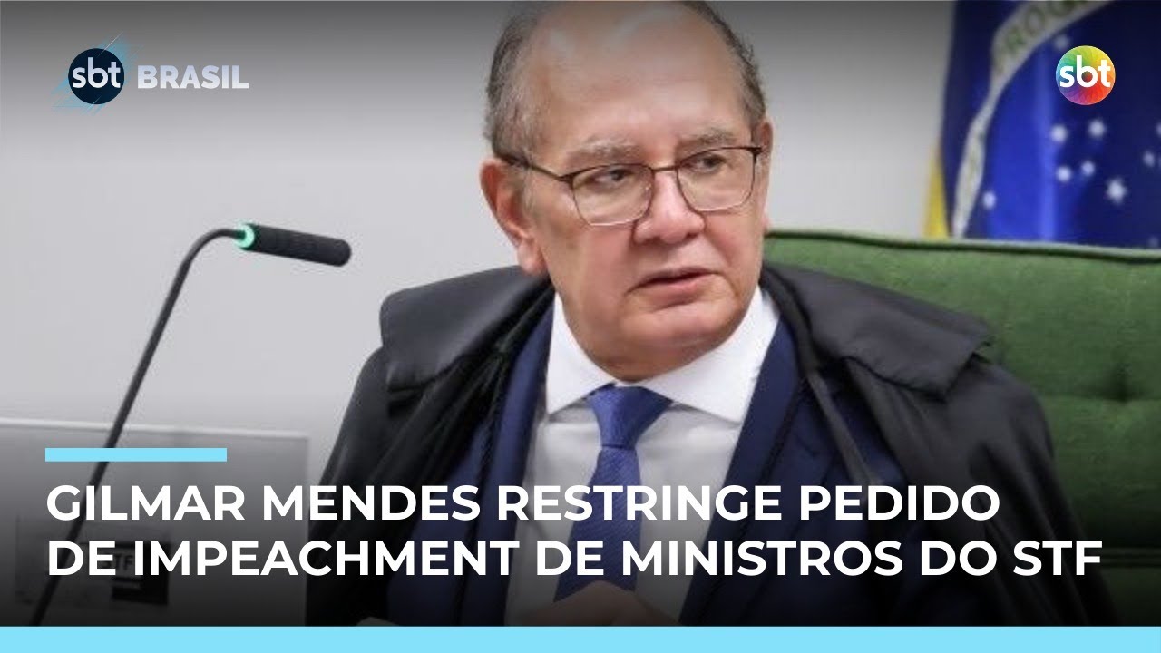 Gilmar Mendes restringe impeachment de ministros do STF e provoca crise com o Congresso| #SBTBrasil