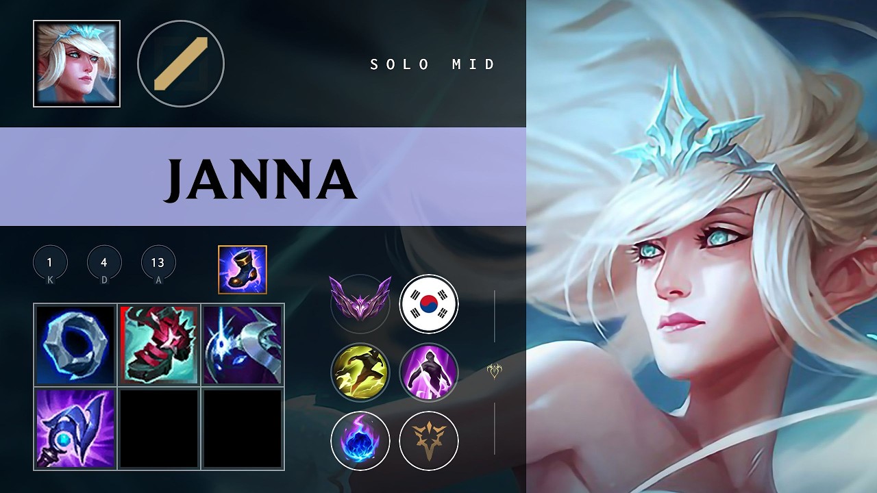 Janna Mid vs Jayce - KR Master Patch 26.08