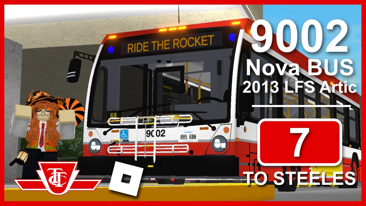 ROBLOX Driving | Toronto Transit Commission &middot; #9002 2013 Nova Bus LFS Artic &middot; 7 Steeles