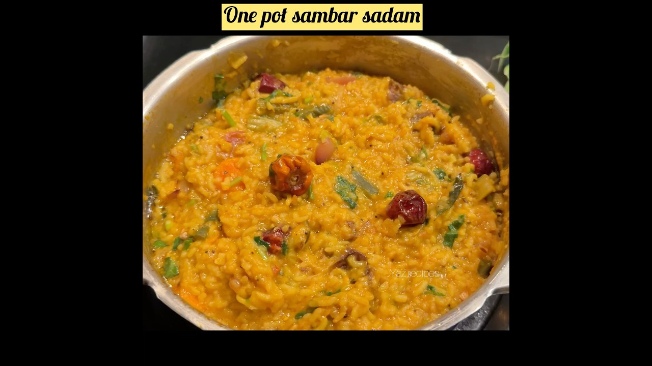 One pot sambar sadam in tamil |sambar sadam in tamil |easy one pot lunch box recipe in tamil #shorts