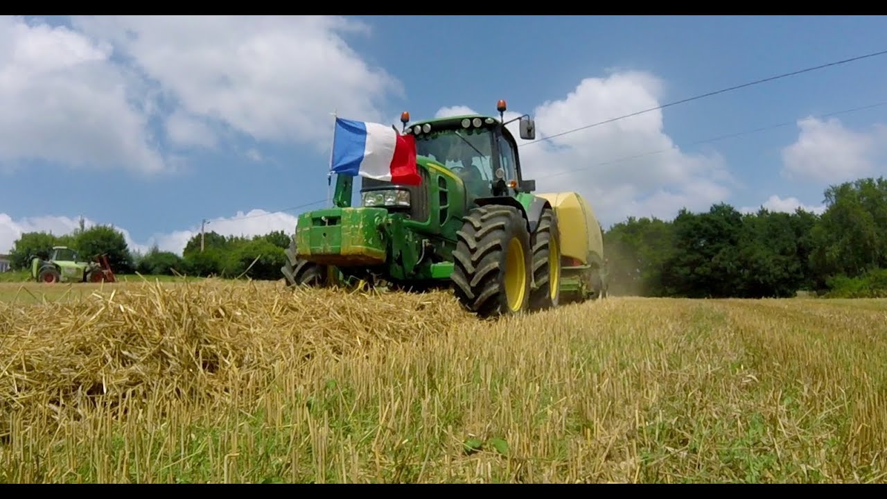 Paille 2018 / Pressage et Ramassage / krone Big pack 1270 Multi-bale  /John Deere / Claas [GoPro]