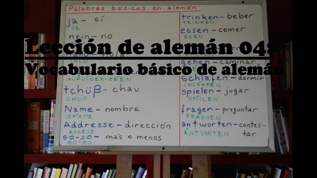 Aprender Aleman 04: Vocabulario básico alemán