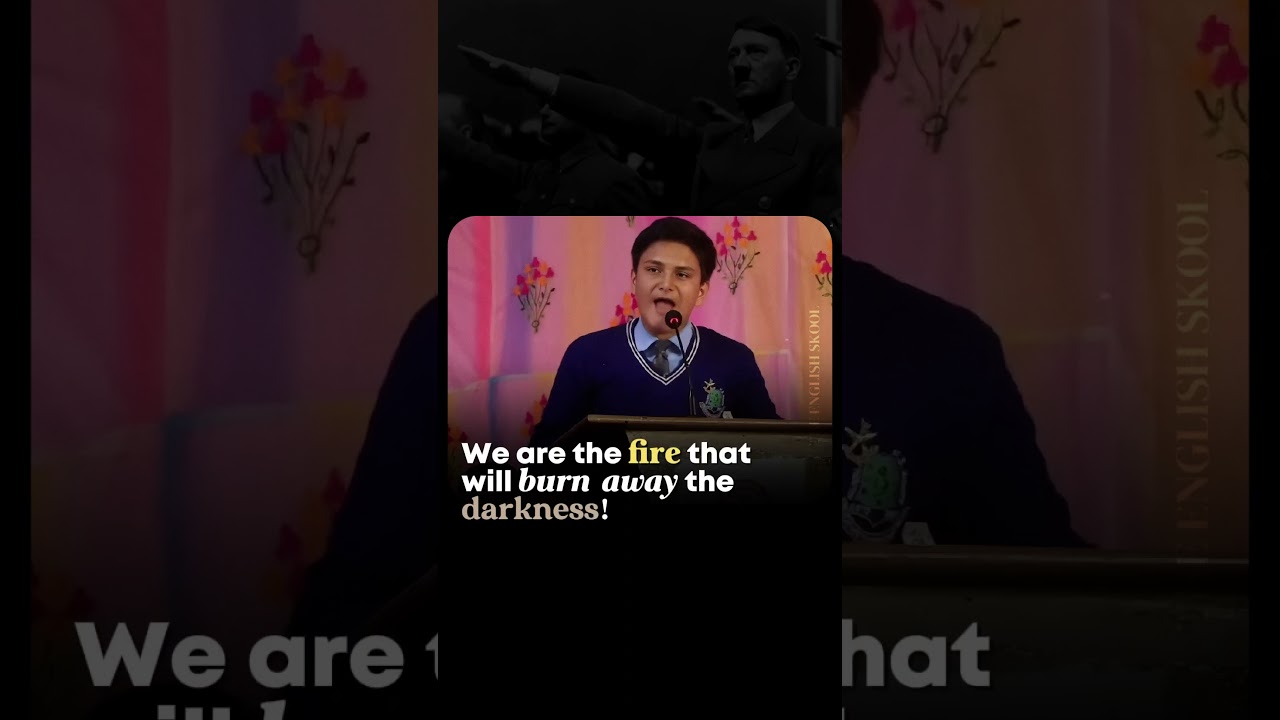 Nepali Boy's Fiery Speech like Hitler | ENGLISH SPEECH