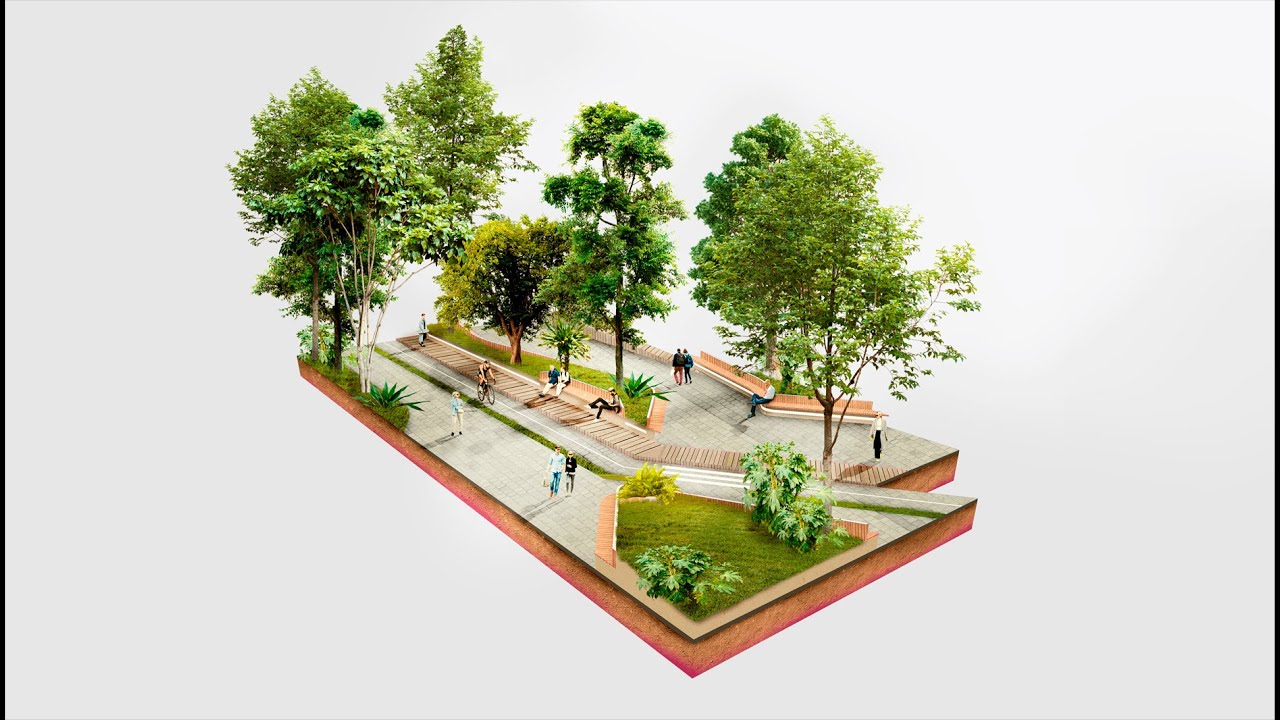 Como crear Vista Isométrica de Sección Urbana - PHOTOSHOP & SKETCHUP...