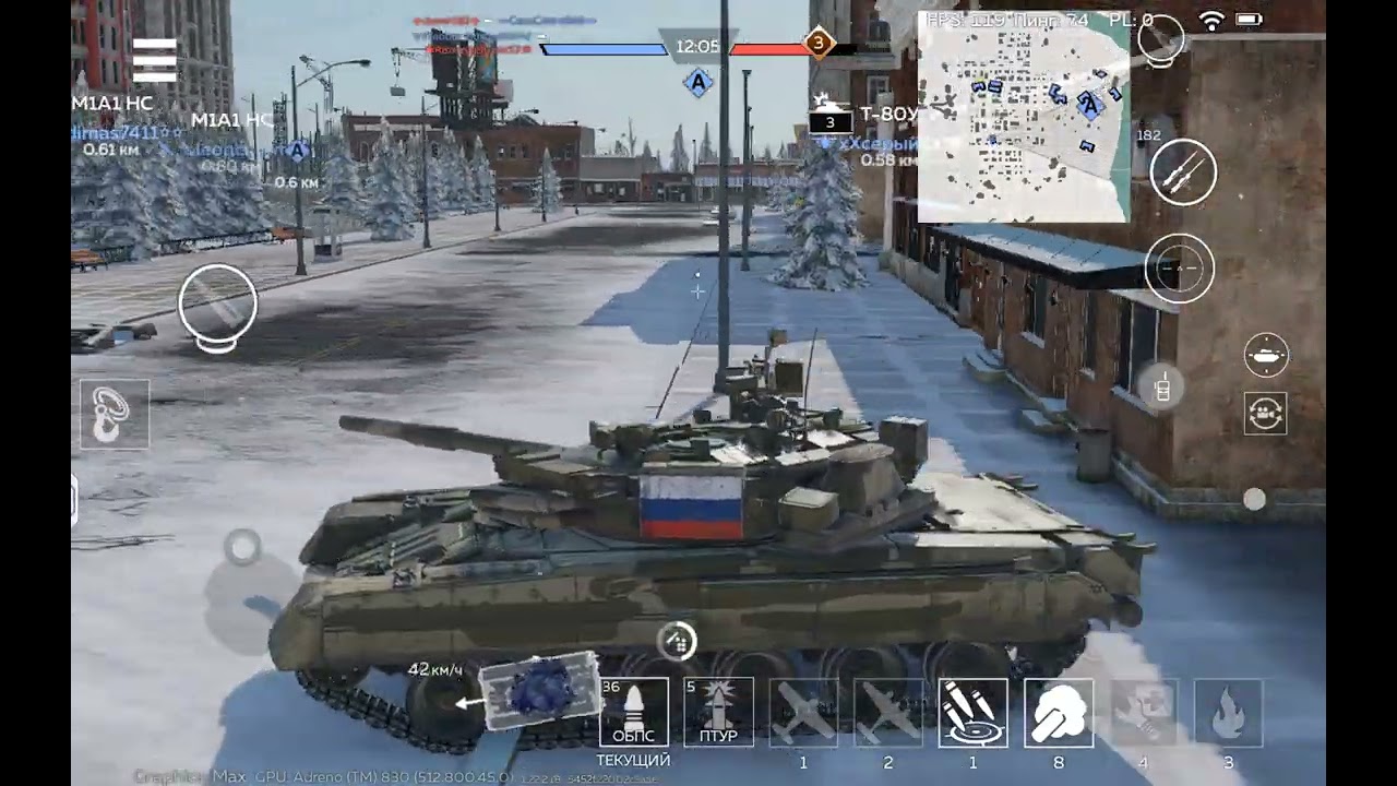 # warthunder. Красивая зимняя карта на максимальной графике и 7 фрагов