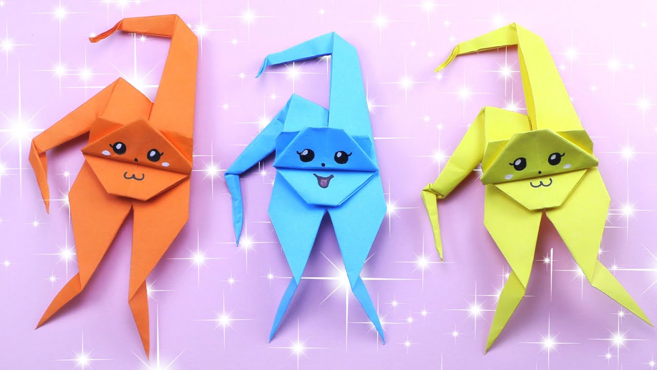 Origami Monkey 🐒 How to Make a Paper Monkey 🐵 Origamiso