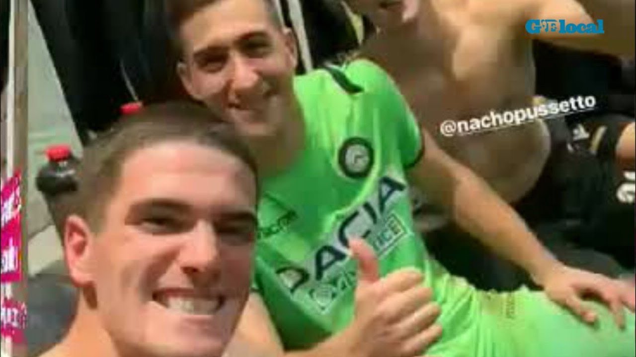L'Udinese batte la Roma e De Paul si scatena nello spogliatoio con Fofana