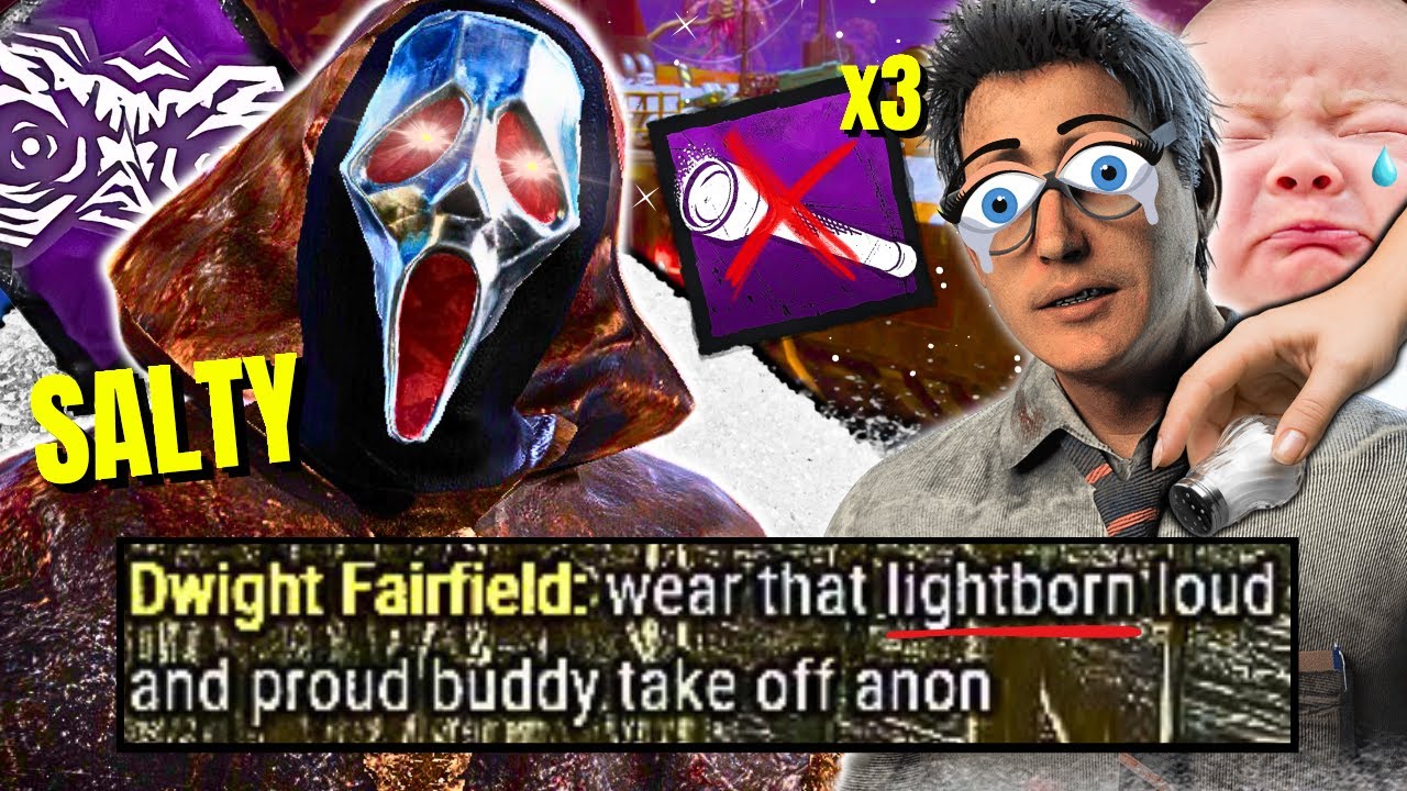 LIGHTBORN Ghostface Makes A Flashlight SWF Give-Up & Cry | Dead By Daylight