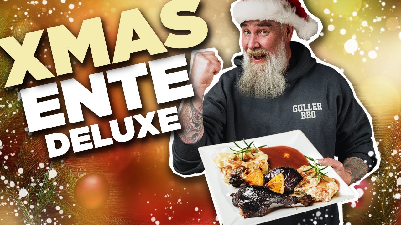 BBQ Ente zu Weihnachten - Kartoffelgratin aus dem Smoker