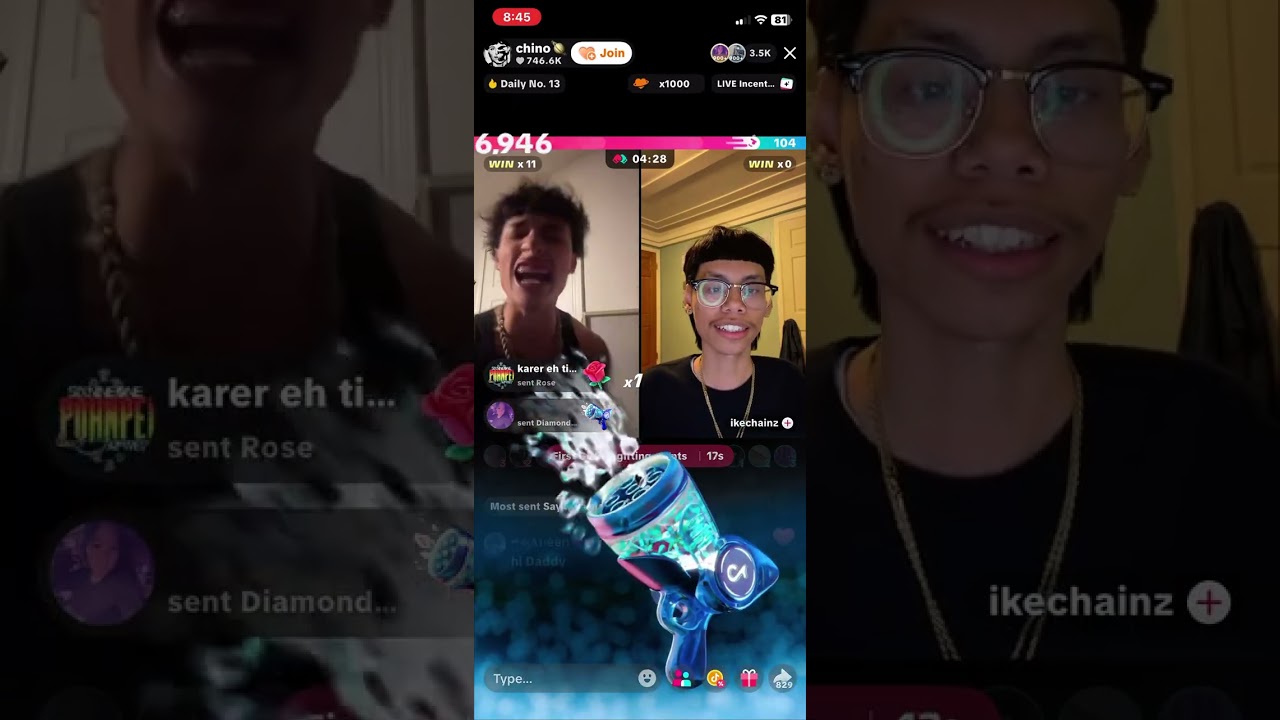 Alex chino and chicken little go live again 
