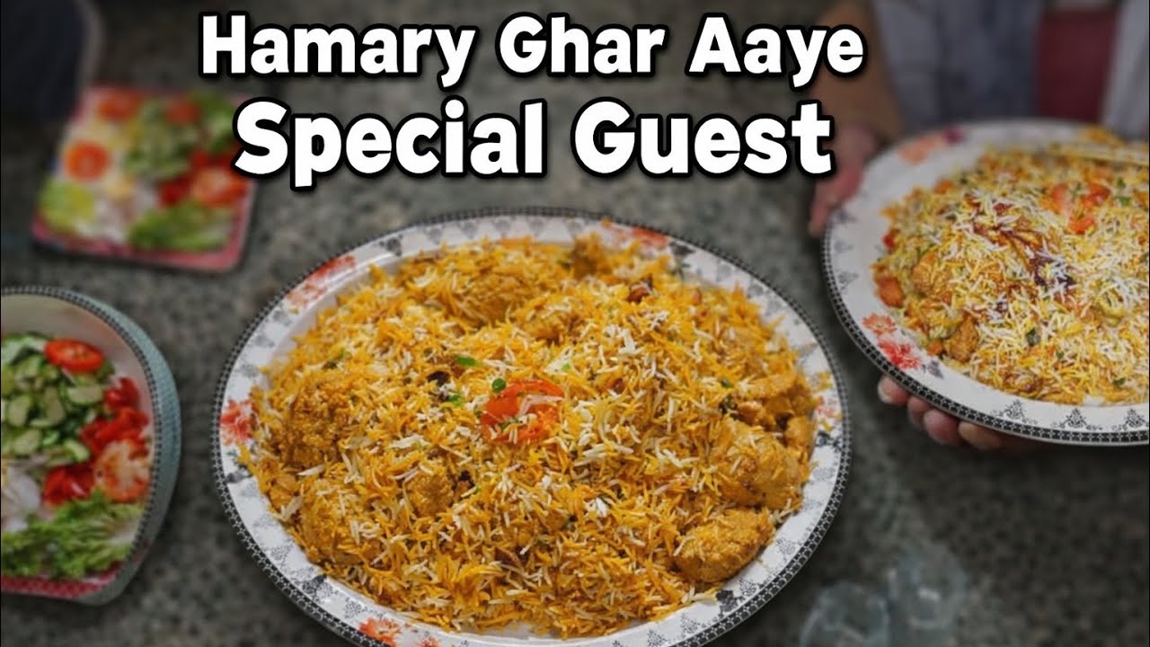 Hamary Ghr Ay Special Guest🤭|Mama Ny Banai Biryani Or Gajrala😘|Sb Ny Mil Kr Khana Khya💞|Biya Malik 