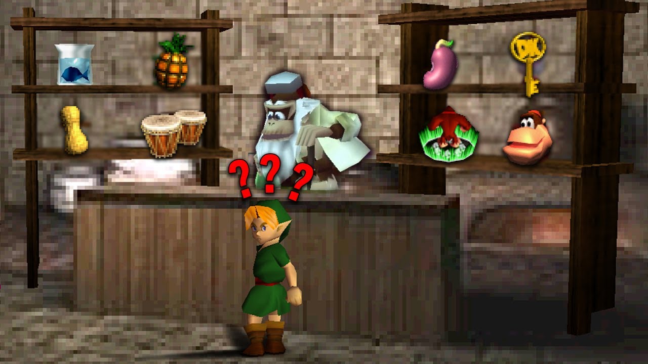 Ocarina of Time, But The Items Are From Donkey Kong 64