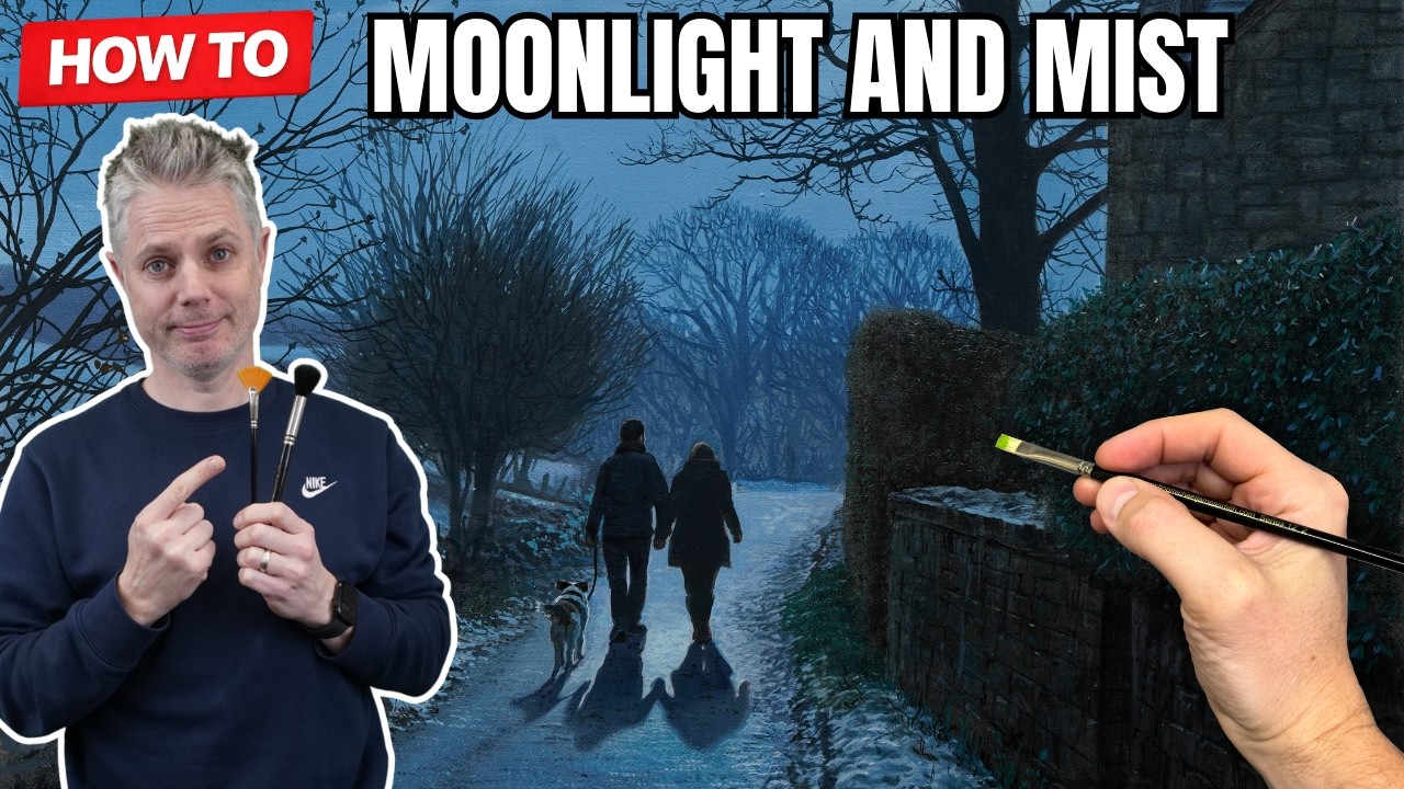 Как нарисовать лунный свет и туман