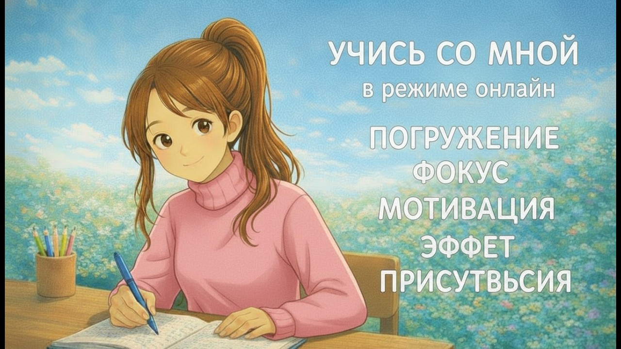 Study with Me📚Эффект Присутствия🎧 Ежедневное Обучение💪 #учисьсомной #studywithme