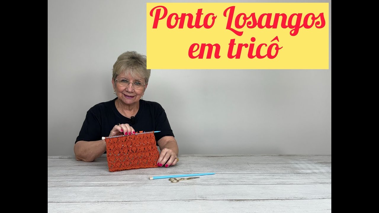 Ponto Losangos em tricô