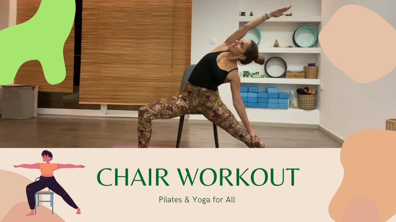 Chair Pilates Workout/ Pilates for Seniors/ Yoga for Seniors/ Άσκηση με καρέκλα/Ioanna Koliakoudaki