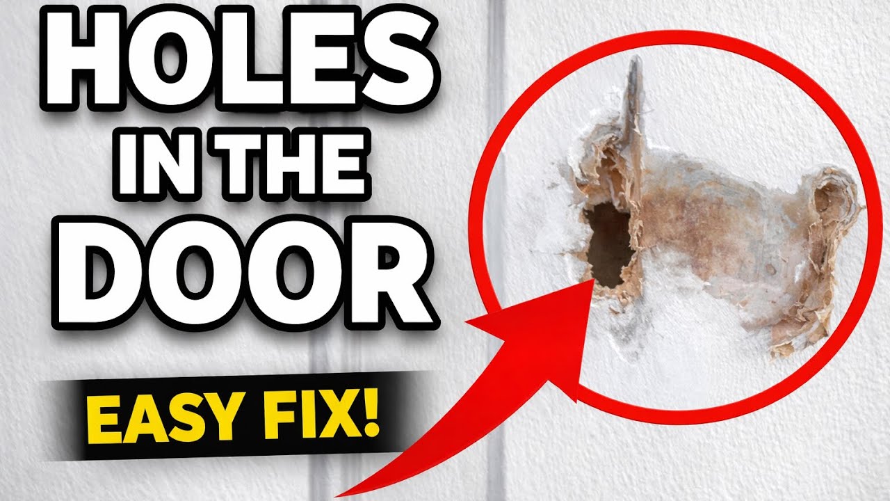 REPAIRING BATHROOM DOOR, PART 1￼#doorrepair #diy 