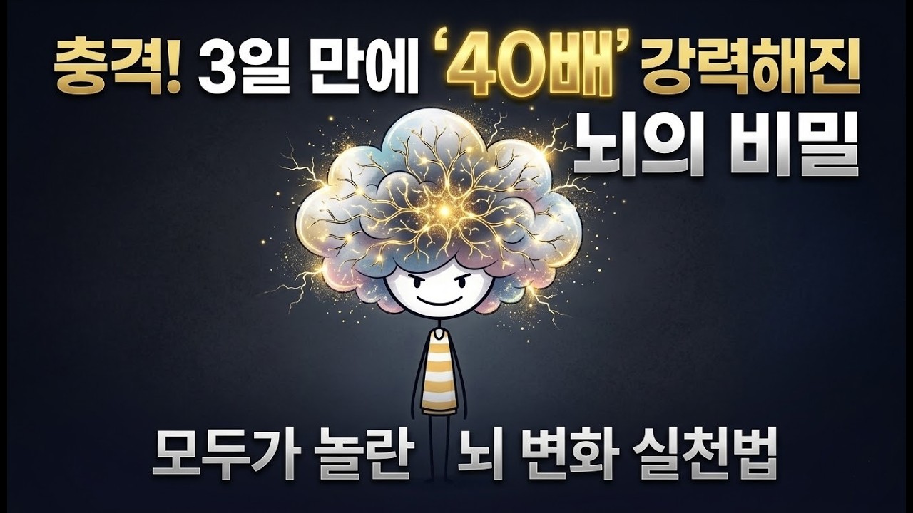 단 3일, 이것만 했더니 뇌가 바뀌기 시작했습니다