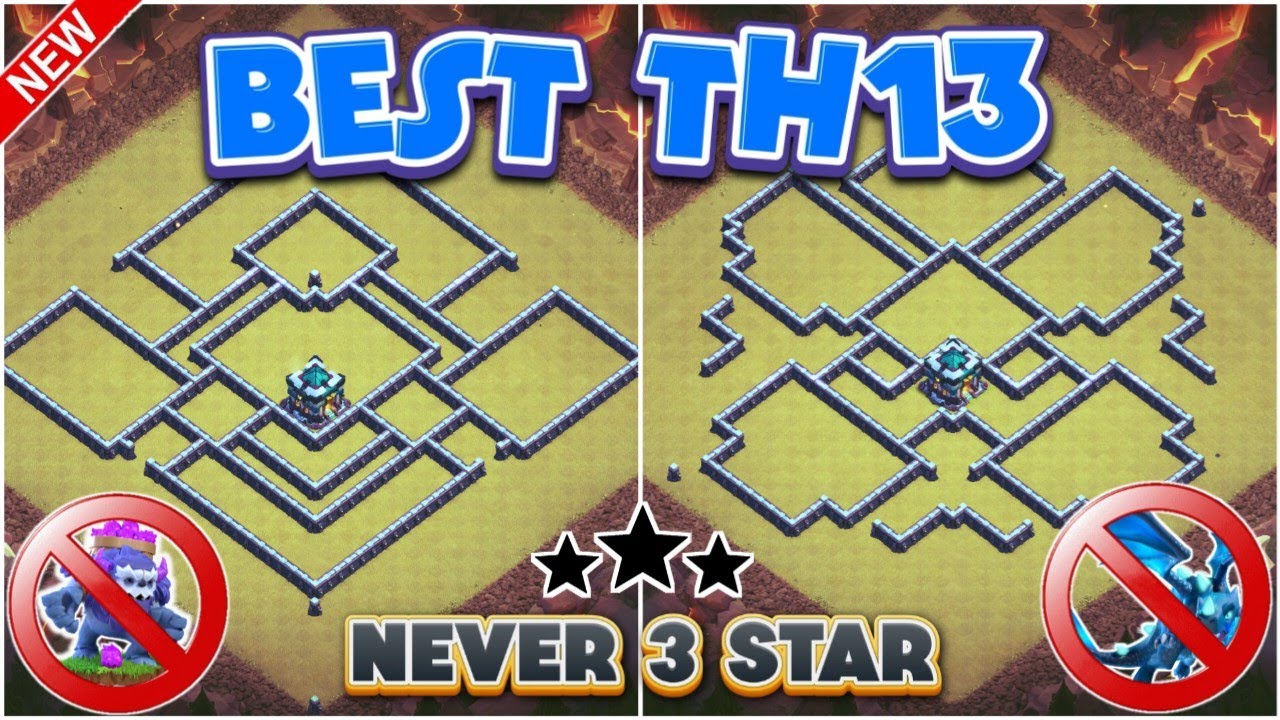 BEST-05 TH13 WAR / TROPHY AND CWL BASE WITH LINK + REPLAY || TH13 UNBEATEN  BASE ||ANTI 2 STAR BASE