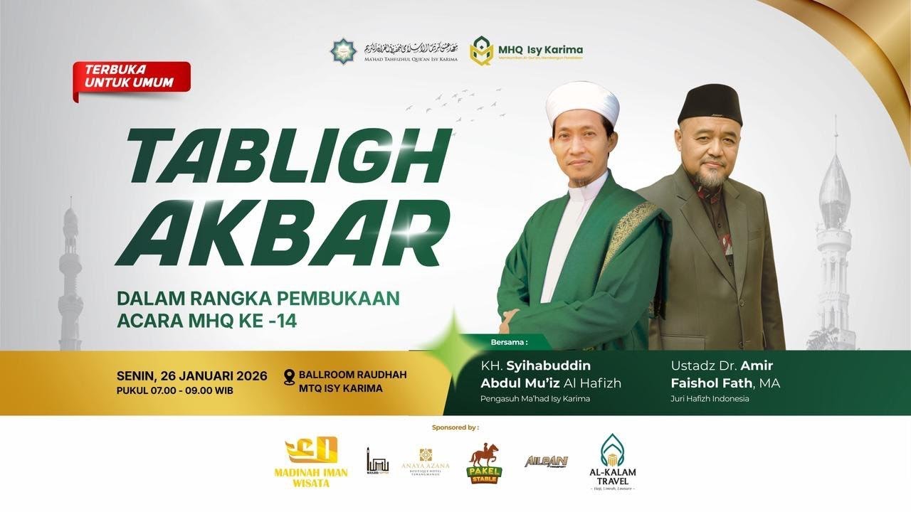 🔴TABLIGH AKBAR Pembukaan MHQ Ke-14 Mahad Isy Karima | Dr. Amir Faishol Fath, MA dan KYAI SYIHABUDDIN