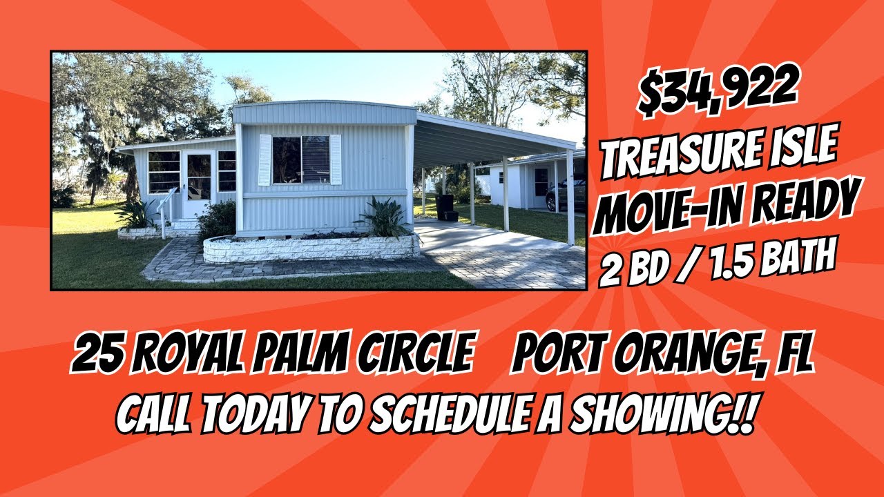 📢SOLD💥 Move-In Ready Florida Home UNDER $35K! | 2-Bed in Port Orange w/ Pool, Hot Tub + More! 🏡🌴
