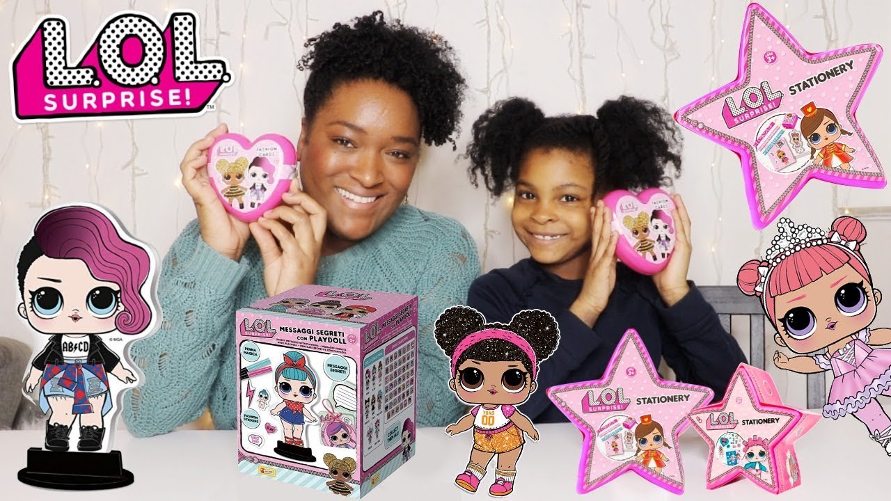 Poupées LOL surprises étoiles et coeurs grande boite message secret LOL Stationery Fashion card