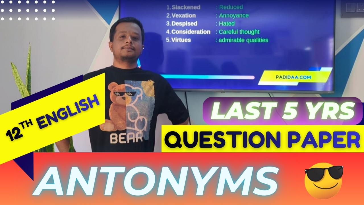 12th English One Marks Antonyms 🔥 Previous Year Questions | Public Exam 2026 | Score 20/20