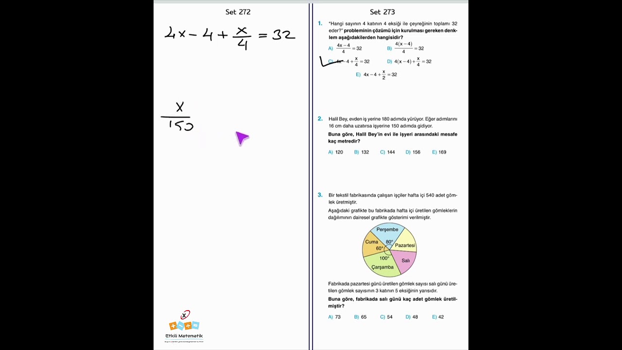 273 2 B&ouml;l&uuml;m 7 Problemler Etkili Matematik Y  TYT S B