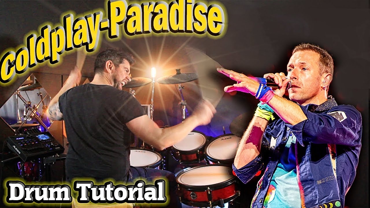 Узнайте, как играть Paradise - Coldplay - Урок по игре на барабанах
