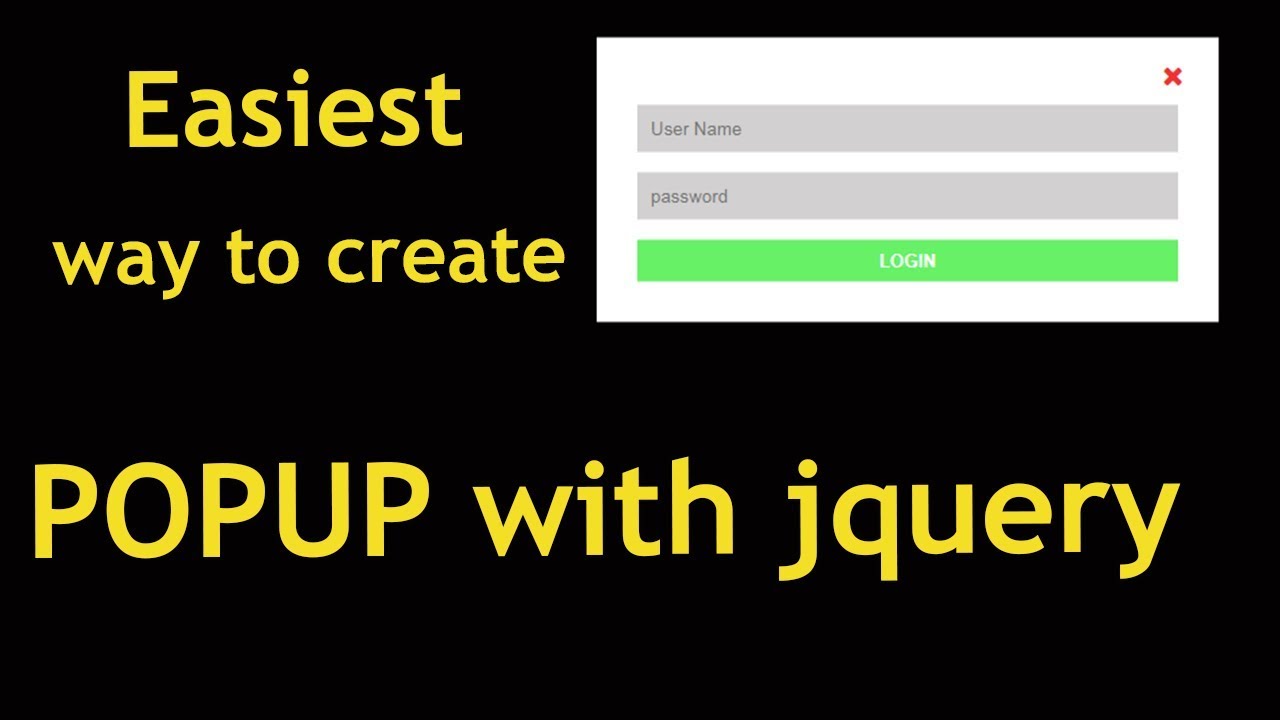 How to make a popup | popup with jquery in hindi