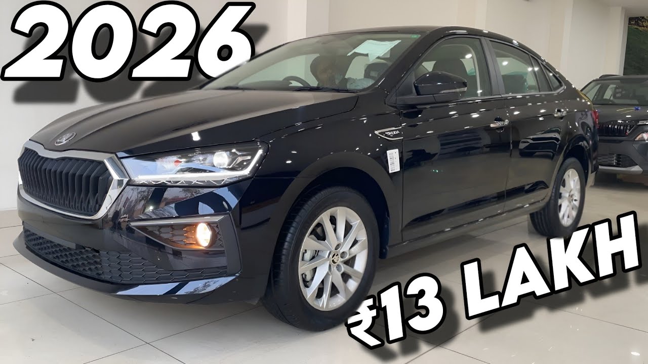 2026 ŠKODA SLAVIA 2nd Base | 2026 SLAVIA Top Selling Variant Black Color Detailed Review, Features✅