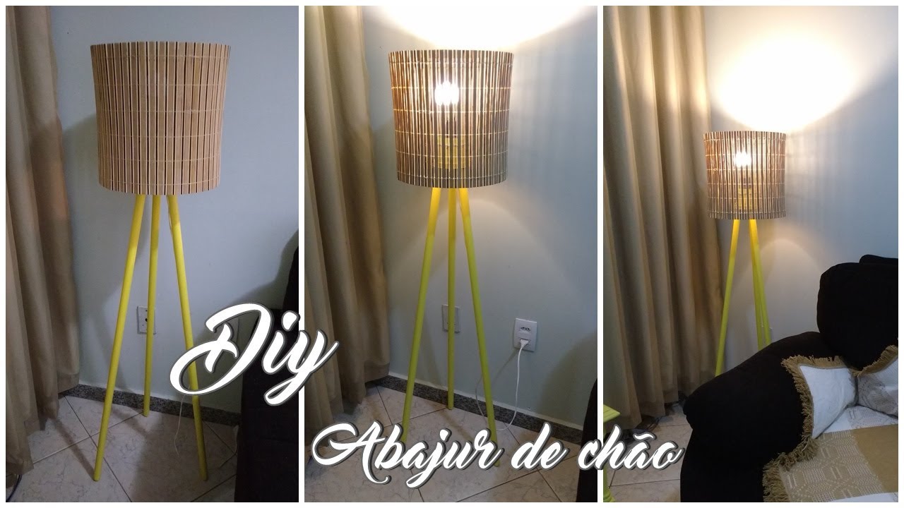 FAÇA VOCÊ MESMO | Abajur de chão!  (Lidy Artesanato)