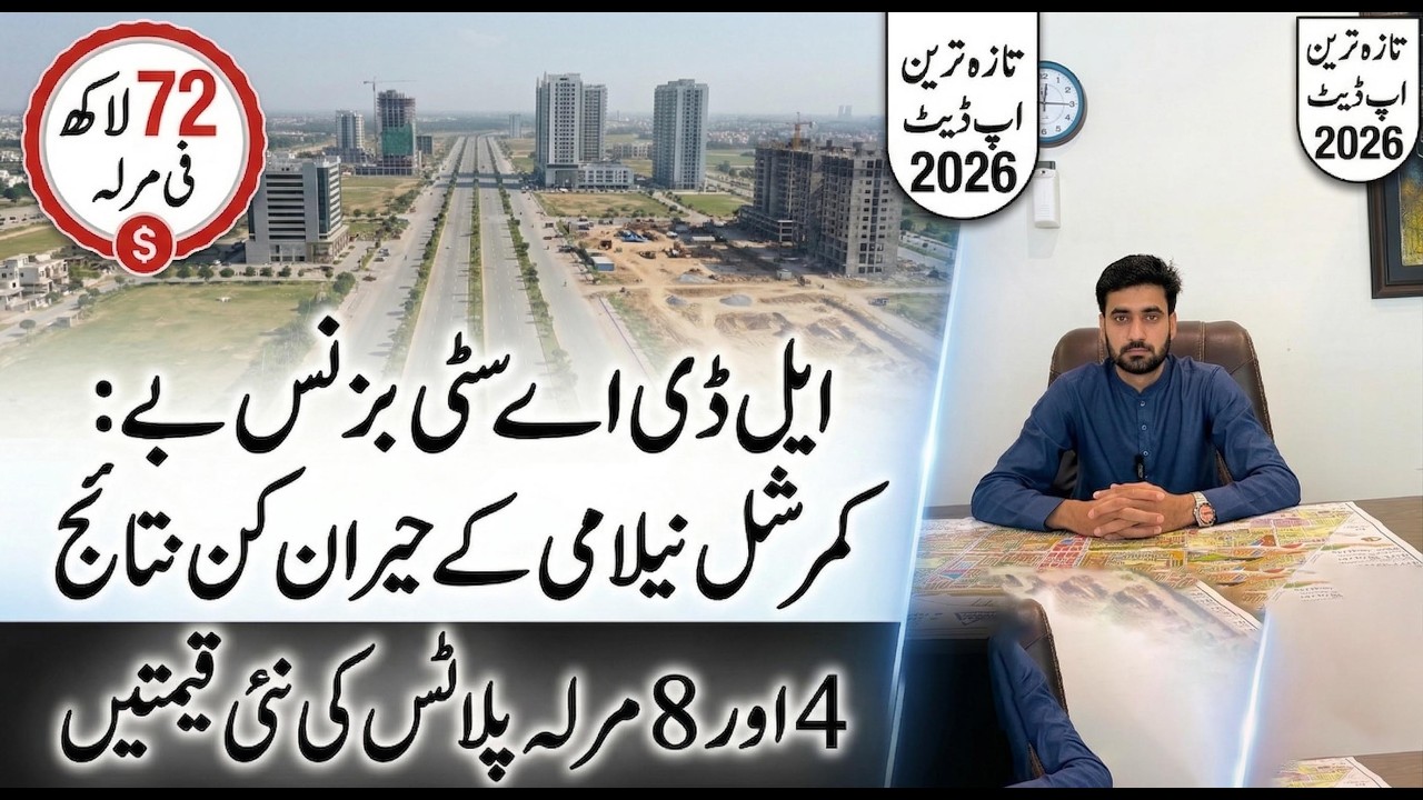 LDA City Business Bay Auction Results: 4 & 8 Marla Commercial Prices 2026!