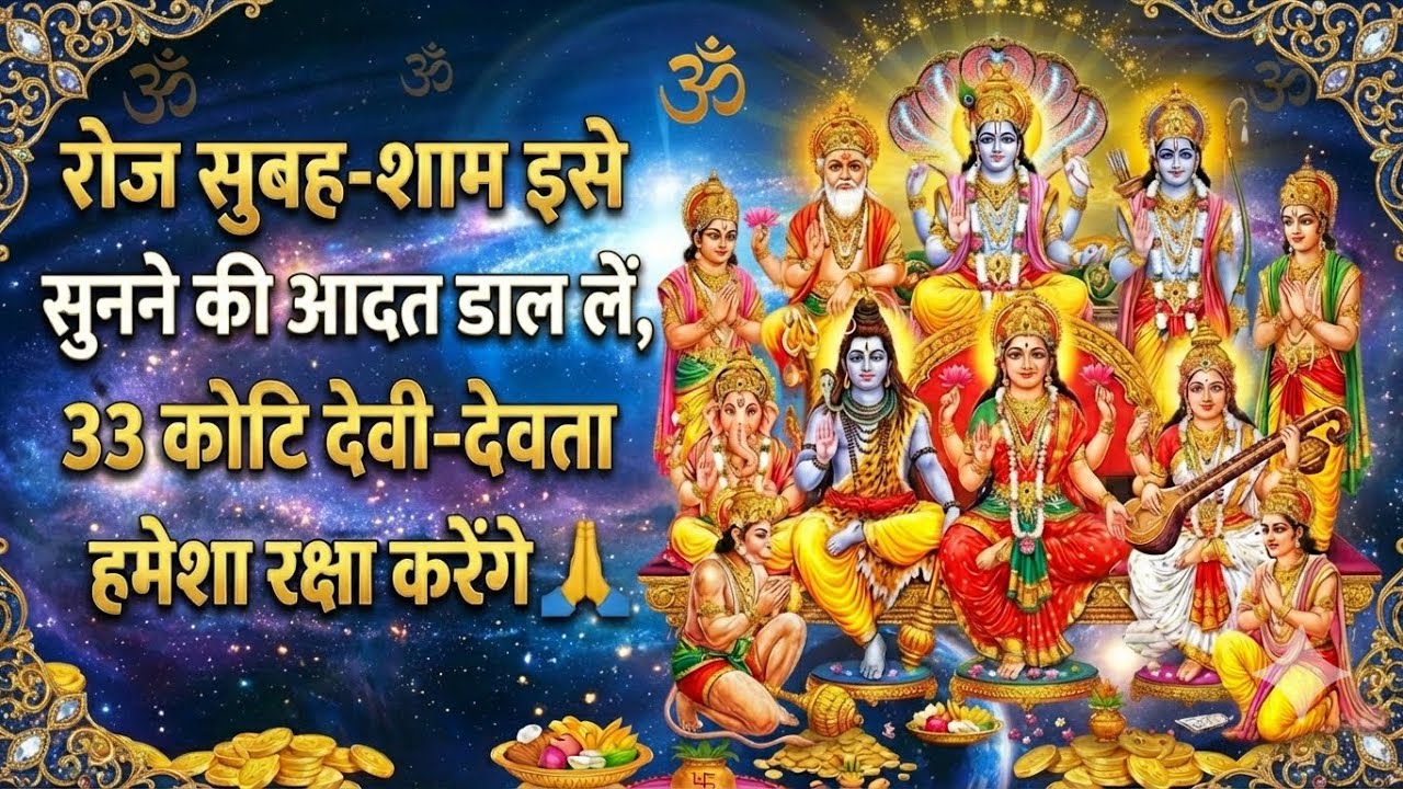 रोज सुबह-शाम इसे सुनने की आदत डाल लें, 33 कोटि देवी-देवता हमेशा रक्षा करेंगे 🙏