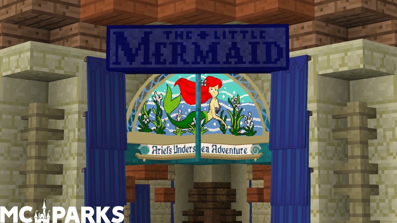 'The Little Mermaid ~ Ariel's Undersea Adventure' (MCParks Minecraft Recreation) [Disneyland]