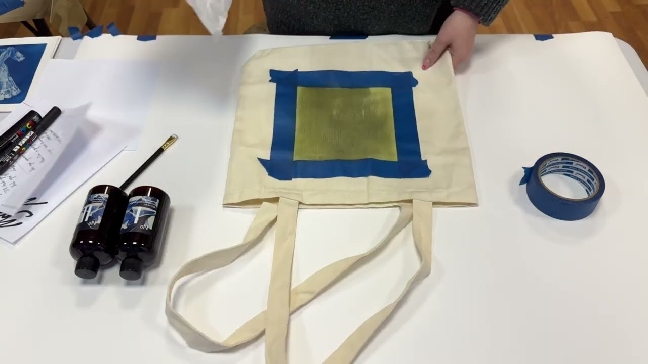 Цианотипия на ткани (печать шопера). Cyanotype on fabric (printing on shopper)