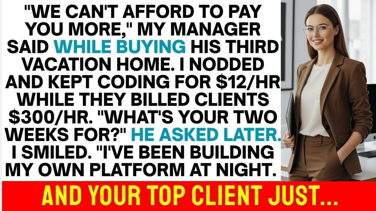They Paid Me $12/hr While Billing Clients $300/hr For My Work, Until They Saw What I Built At Night